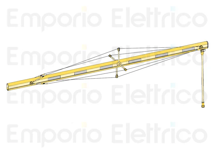 fadini kit di n. 4 funi di tiraggio in acciaio inox per asta da 8,50 m 1967l