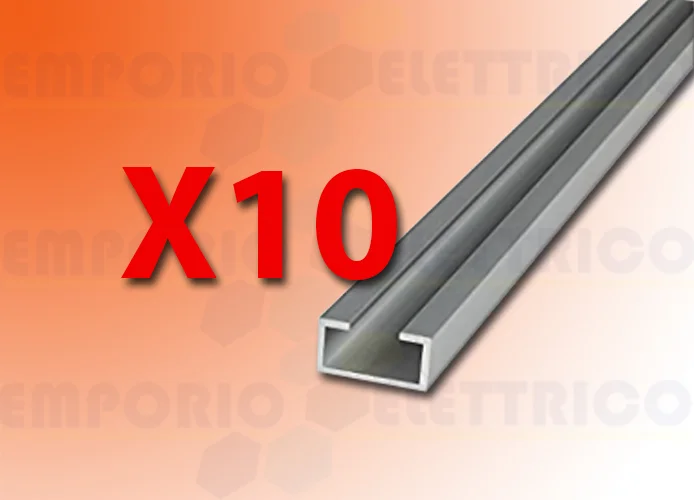 faac kit perfil de aluminio 10pz d 2,5m xs55, xs85 105687