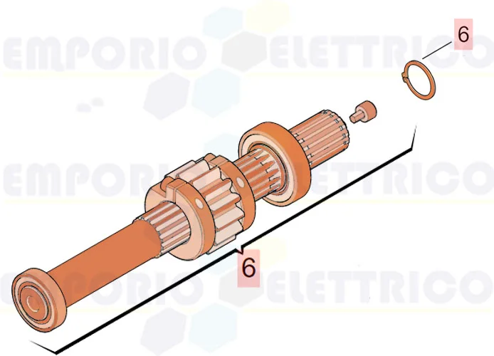 faac ricambio gruppo albero di trasmissione s2500i 63003381