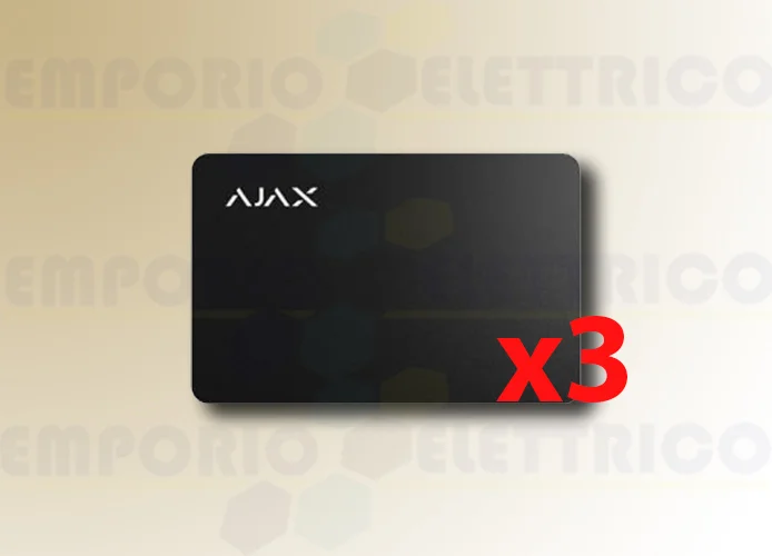 ajax carta contactless pass nero (3 pezzi) 38220