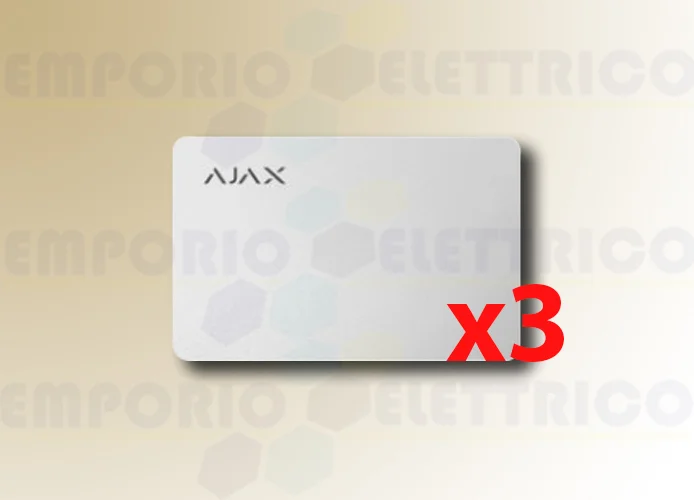 ajax carta contactless pass bianco (3 pezzi) 38224