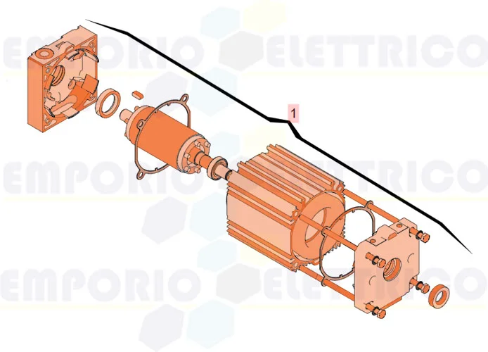 faac repuesto grupo motor 540/541/mercury 63003156