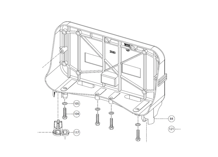 fadini ricambio staffa di supporto per aproli 280 batt 28084