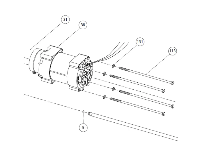 fadini ricambio tirante m5x155 motore/pompa per aproli 280 batt 280113