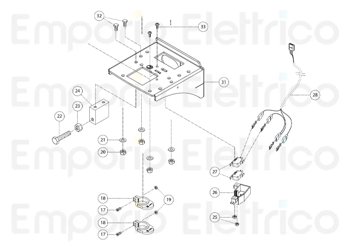 fadini ricambio dado m8 per bart 350 35020