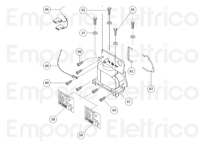 fadini ricambio semicarcassa anteriore per bart 350 35061