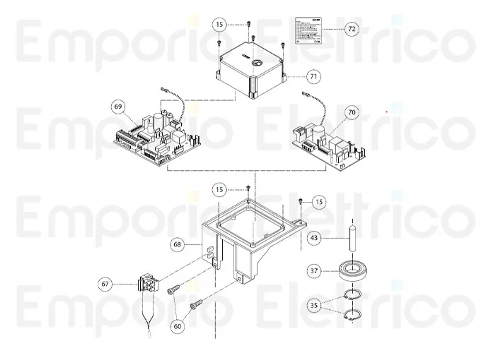 fadini ricambio coperchio del programmatore per bart 350 35071