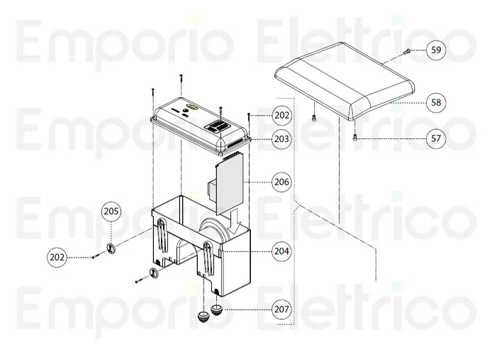 fadini ricambio vite m8x16 tsei inox per bayt 980 97057