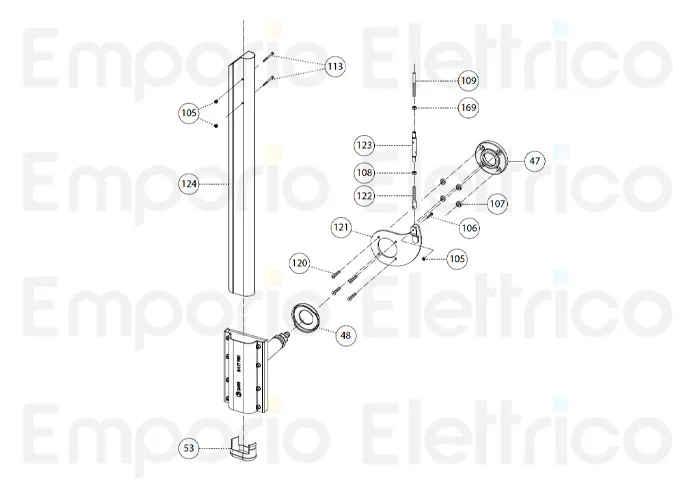 fadini ricambio dado m8 inox per bayt 980 97169