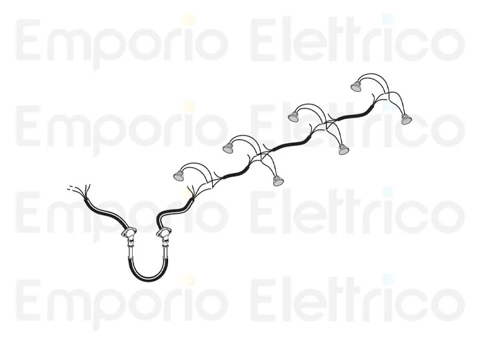 fadini ricambio cavo elettrico con bocchettoni e pressacavo con 7 faretti 97348