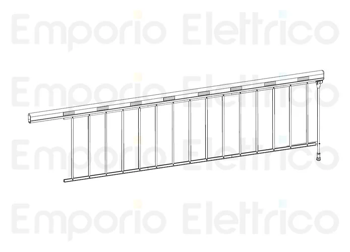 fadini siepe rastrelliera in alluminio da 4,75 m per bayt 980 1953l