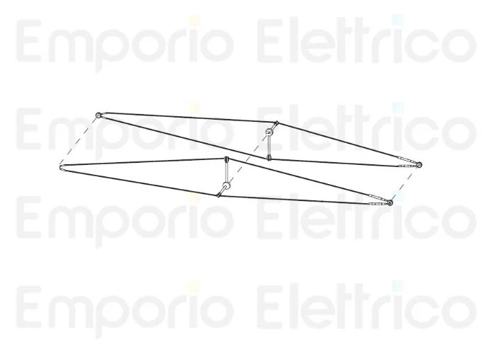 fadini kit di n. 4 funi di tiraggio in acciaio inox per asta da 7,40 m 1958L