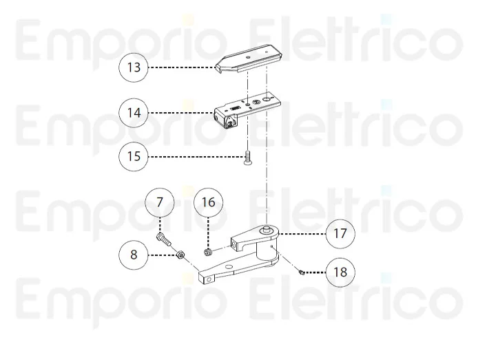 fadini ricambio vite m8x18 tsei inox di fissaggio piastra per combi 787 78715