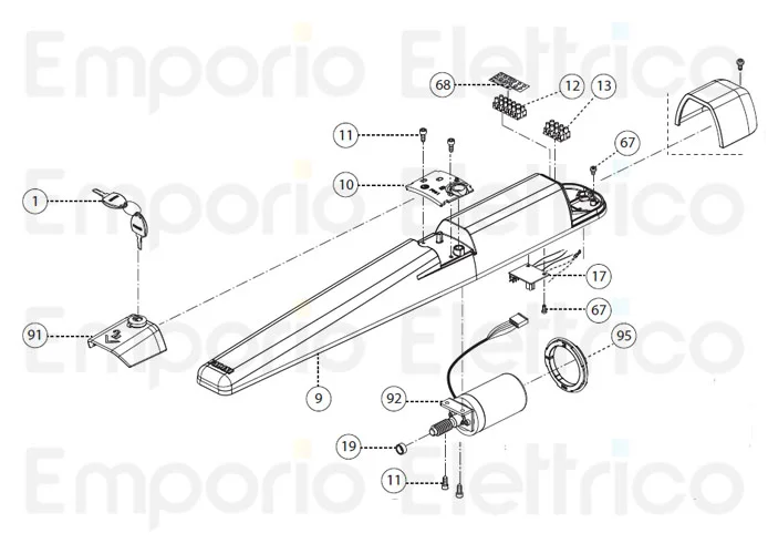 fadini ricambio guida del coperchio scorrevole per dardo 424 / 430 43010