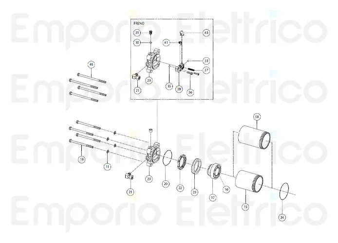 fadini ricambio vite m8x125 te per drive 700 70219