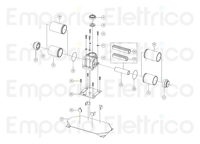 fadini ricambio piastra di ancoraggio per drive 700 70227