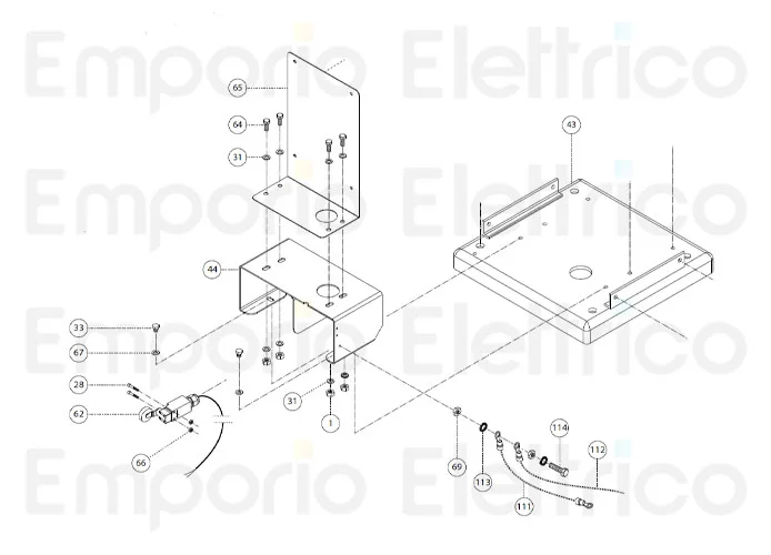 fadini ricambio basamento fibo 300 30043