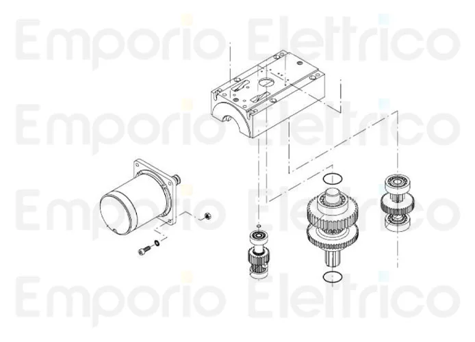 beninca ricambio motore elettrico x du.45e24 - vn.45e24 9686167