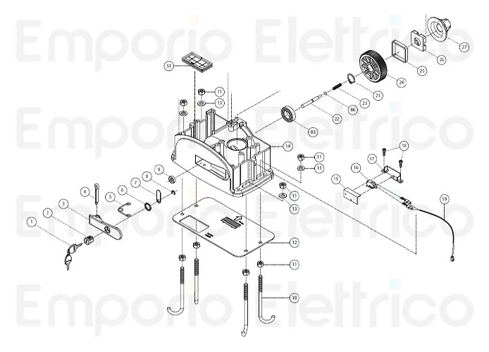 fadini ricambio carcassa motoriduttore 63314