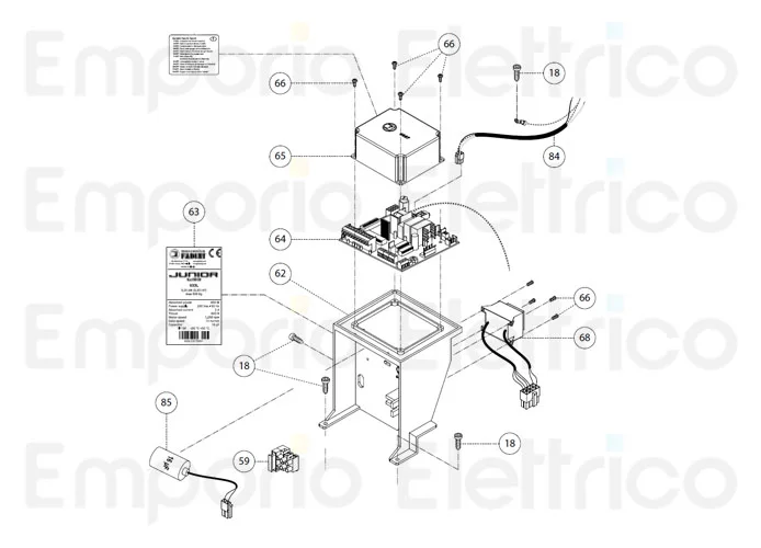 fadini ricambio coperchio del programmatore 63365