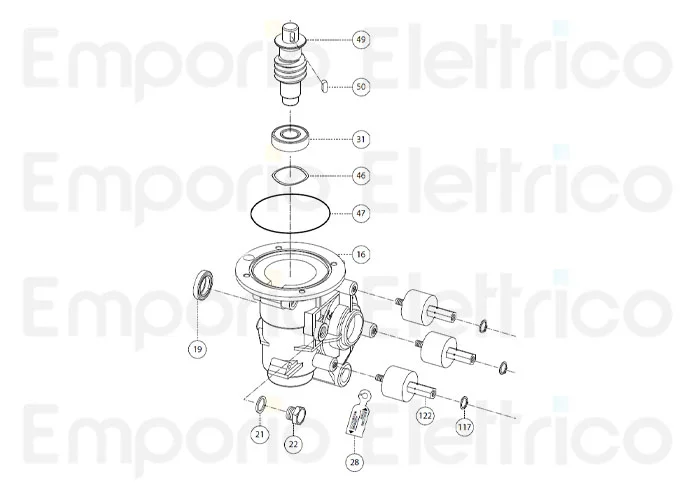 fadini ricambio supporto speciale sh 60 40x30 m8 sp 20 200122