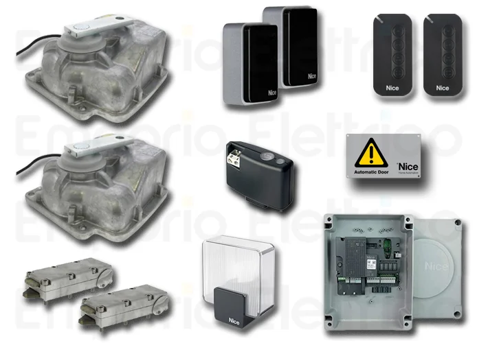 nice kit automazione per cancelli a battente 230v mfab3000 mmkit