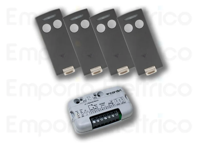cardin kit completo di 1 ricevente mono canale e 4 radiocomandi k-eles504rmc1