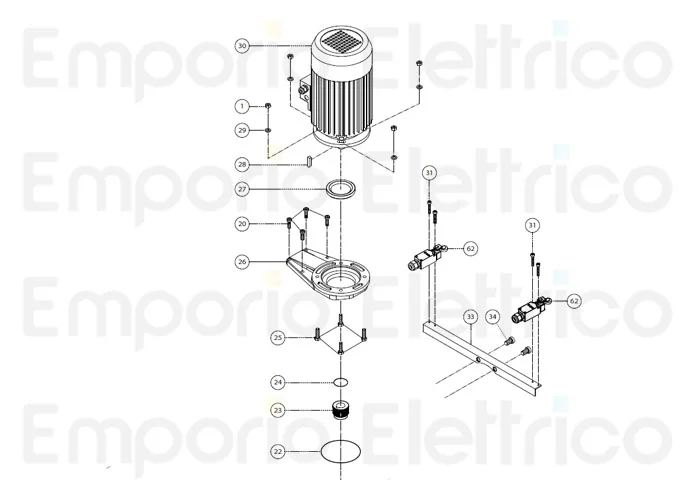 fadini ricambio angolare di attacco finecorsa 40033