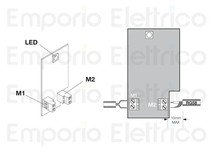 beninca repuesto tarjeta x lampy 12-250v luz intermitente led 968602527