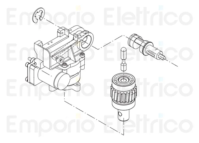 beninca repuesto del eje de salida ensamblado por ben 9686480