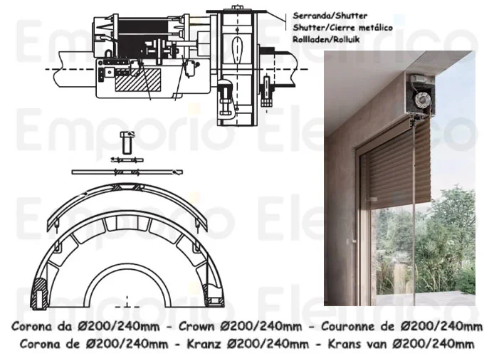 genius pagina ricambi per motore shutter 15 r