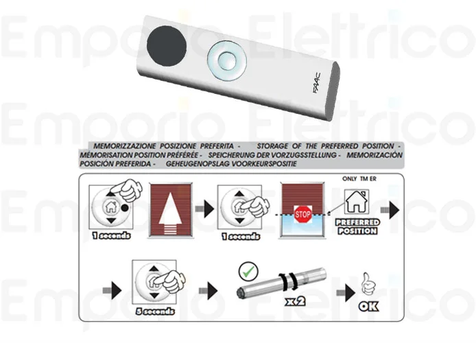 faac mando 1 canal sol y viento 433mhz t-mode tm xt1s 433 132110