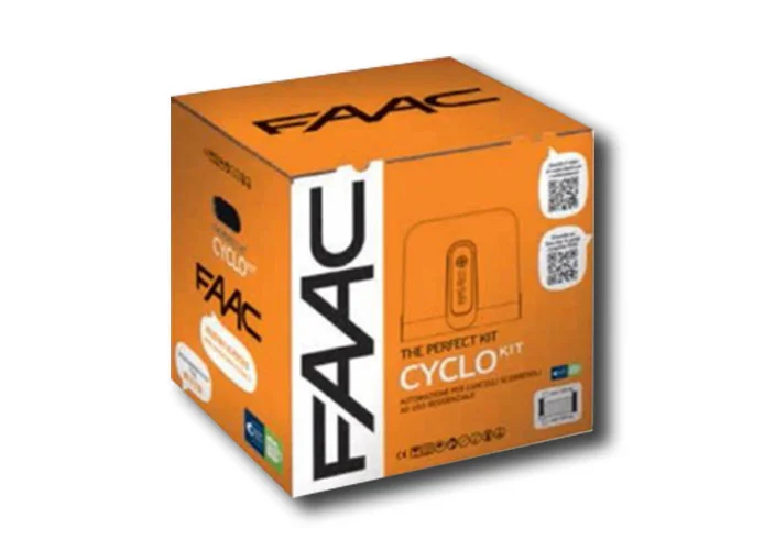 faac kit automatización 24v dc 400 kg cyclo/rapid kit perfect 105916