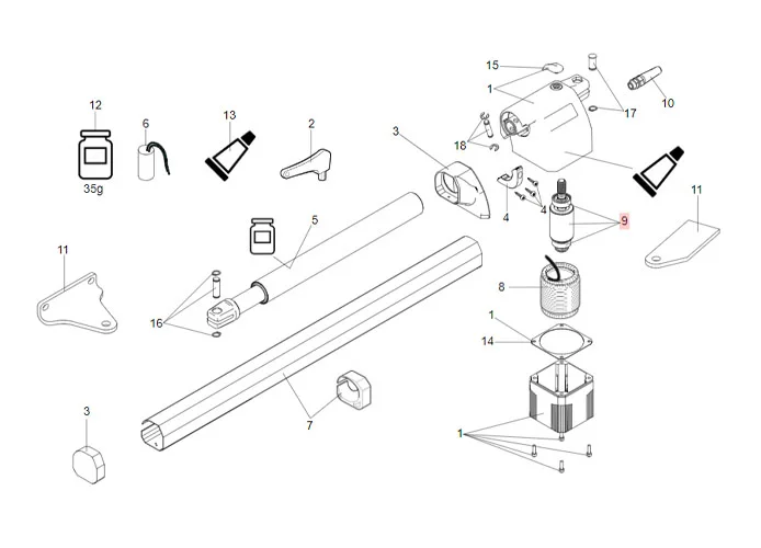 faac repuesto rotor 412-bat 746028