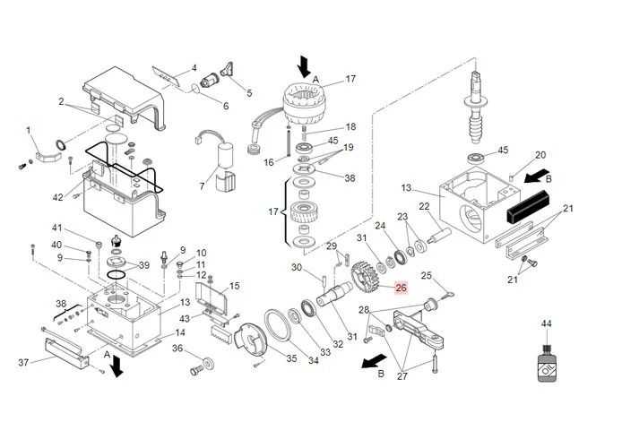 faac repuesto corona motorreductor reversible 7192195