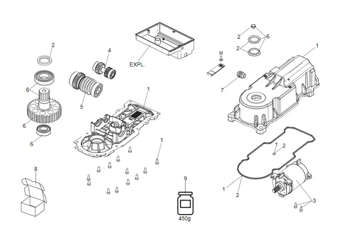 faac página repuestos para motor 770n 24v