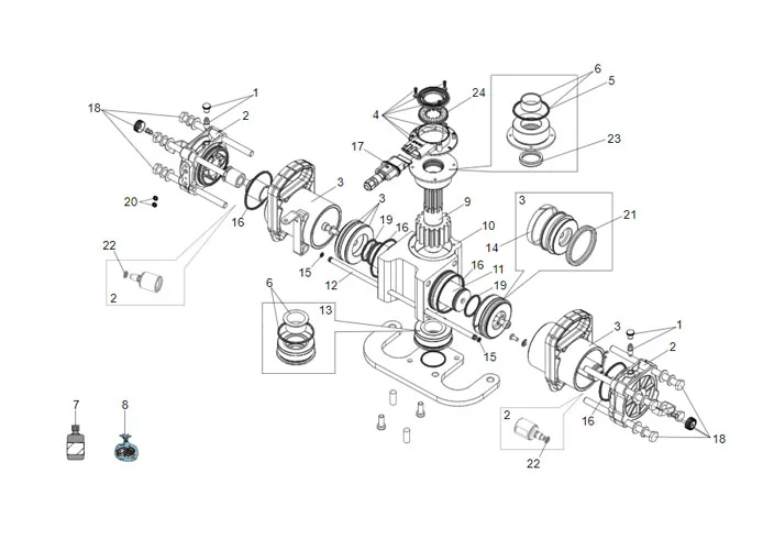 faac pagina ricambi per motore martinetto s800h 100°