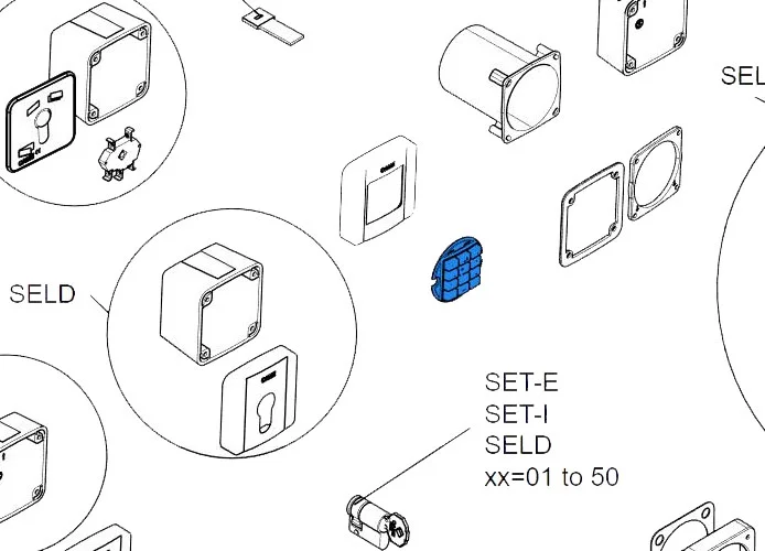 came ricambio selt keypad silicone 2pz 88006-0051