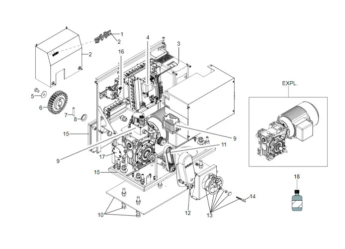 faac página repuestos para motor c850