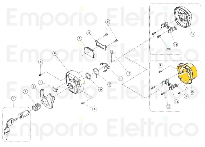 fadini ricambio fondello in abs da incasso per chis 37 37015