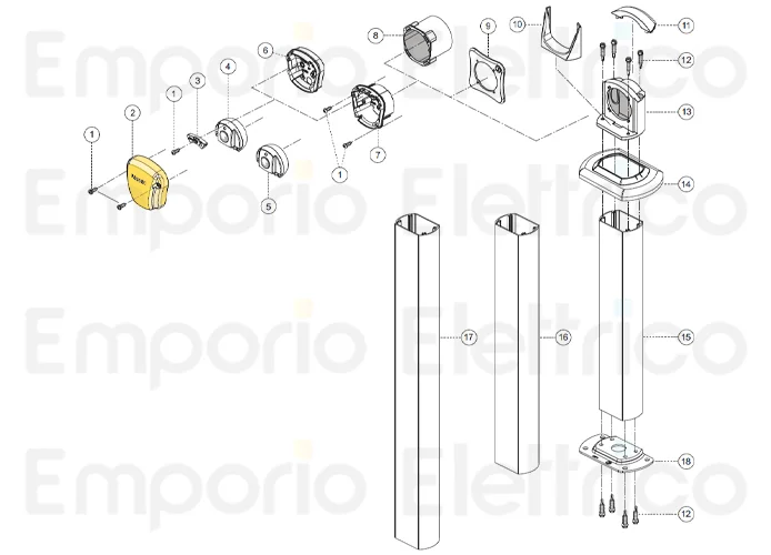 fadini ricambio coperchio fotocellula per fit 55 55002