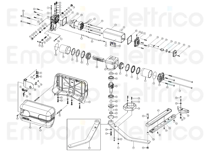 fadini ricambio gruppo motore elettrico/martinetto/serbatoio 280791