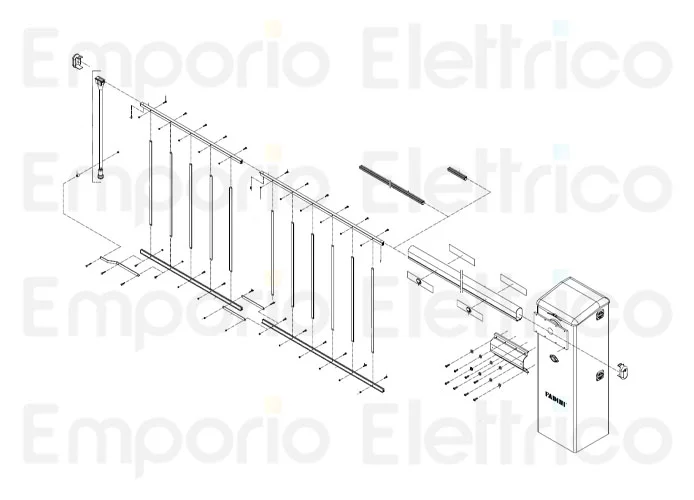 fadini siepe rastrelliera in alluminio da 3,80 m per bayt 980 1952l