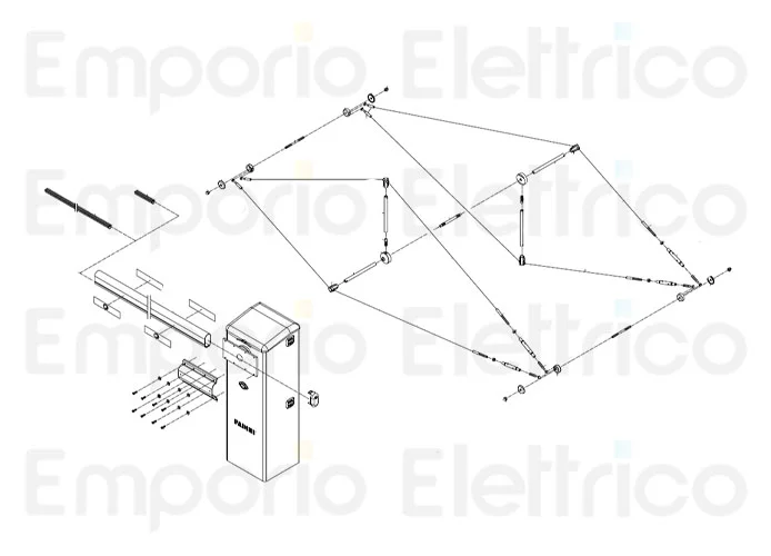 fadini kit di n. 4 funi di tiraggio in acciaio inox per asta da 7,40 m 1958L