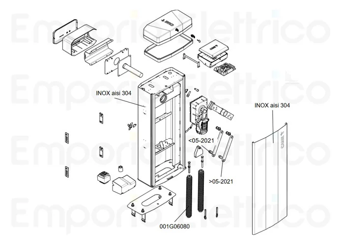 came ricambio porta armadio gt8 aisi 304 88003-0181