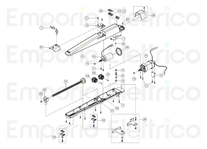 fadini ricambio forcella completa per dardo 424 / 430 43090