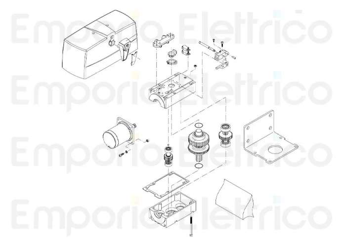 beninca ricambio motore elettrico x du.45e24 - vn.45e24 9686167