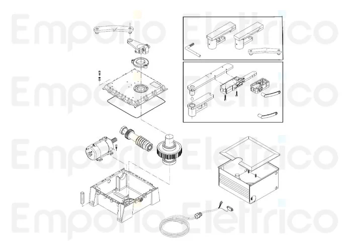 beninca repuesto cable de alimentación motor+encoder por du.350 nve 9688196