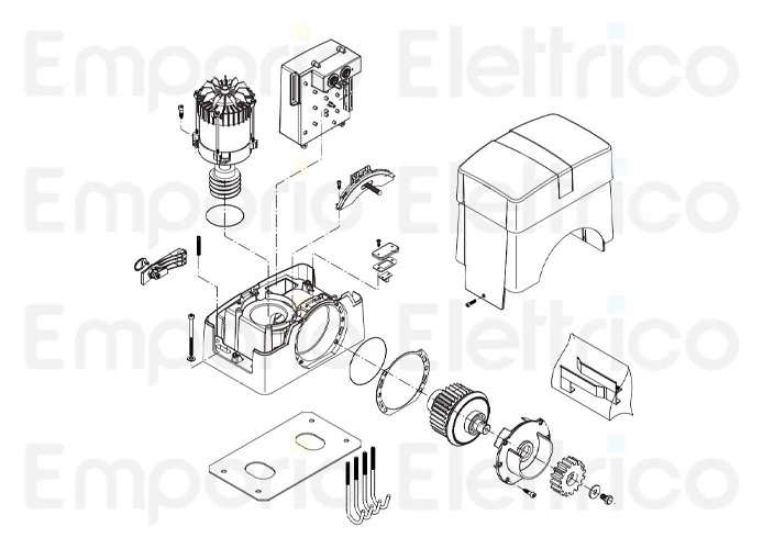 beninca repuesto motor 230v por bull20m 5b 9688230