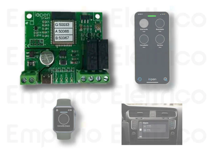 iopen apertura remota ilimitada para smartphone e internet 12/24v 230v iopen start